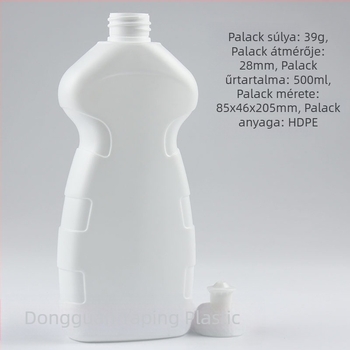 Élelmiszer-minőségű 500 ml-es nyomható műanyag palack zuhanyzseléhez és samponhoz; fotokatalitikus palack