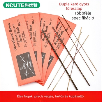 Double-Sword Márkájú huzalos fűrészlapok fába és fém vágáshoz, hajlított és U‑alakú, 144 darabos csomag elektromos fűrészhez