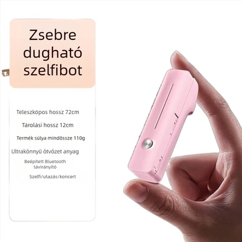 Bluetoothos mini selfie bot – hordozható telefon-tartó, rezgésmentesítő stabilizátor kültéri élő közvetítéshez