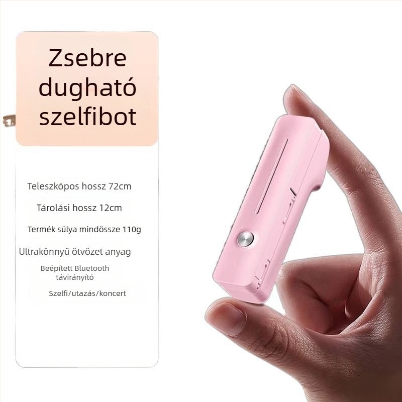 Bluetoothos mini selfie bot – hordozható telefon-tartó, rezgésmentesítő stabilizátor kültéri élő közvetítéshez