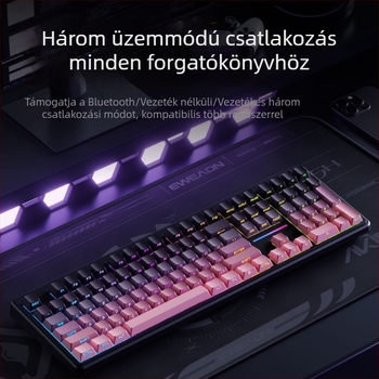 Forerunner V108 vezeték nélküli Bluetooth billentyűzet mechanikus érzetű, csendes hárommódos billentyűzet