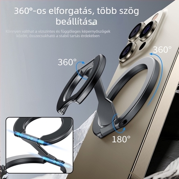 Kétoldalas MagSafe telefon-tartó asztali, összecsukható, erőteljes mágnesekkel