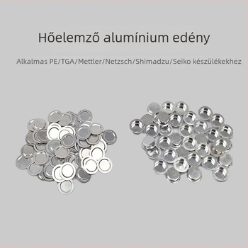 Alumínium tégely hőanalízishoz, 40 mL űrtartalom, Mettler mintákhoz, Ø6×1,7 mm.