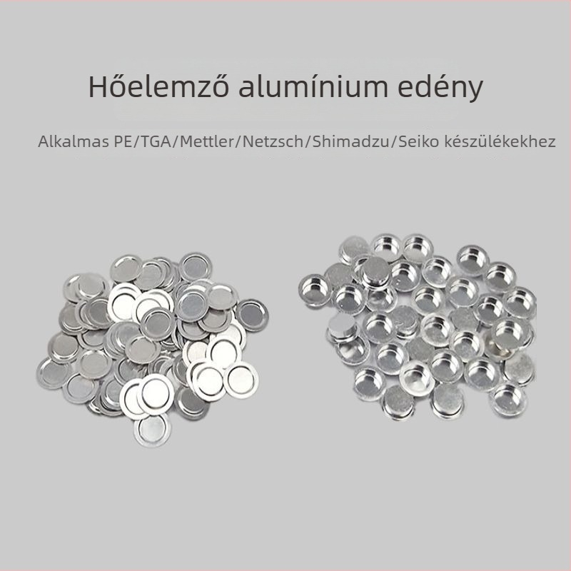 Alumínium tégely hőanalízishoz, 40 mL űrtartalom, Mettler mintákhoz, Ø6×1,7 mm.