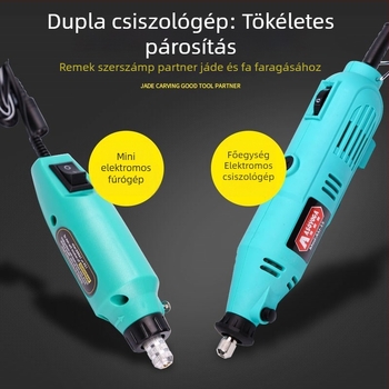 Kétszintes elektromos jade csiszoló- és polírozógép gravírozási funkcióval