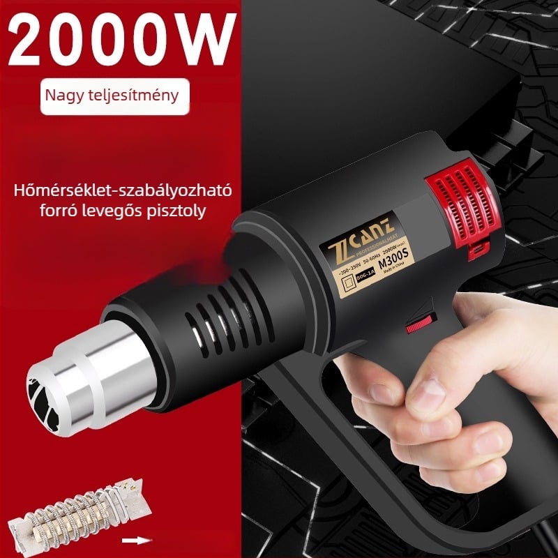 Zcanz 2000W ipari hőlégfúvó autófóliához – szárítás és hőszorítás
