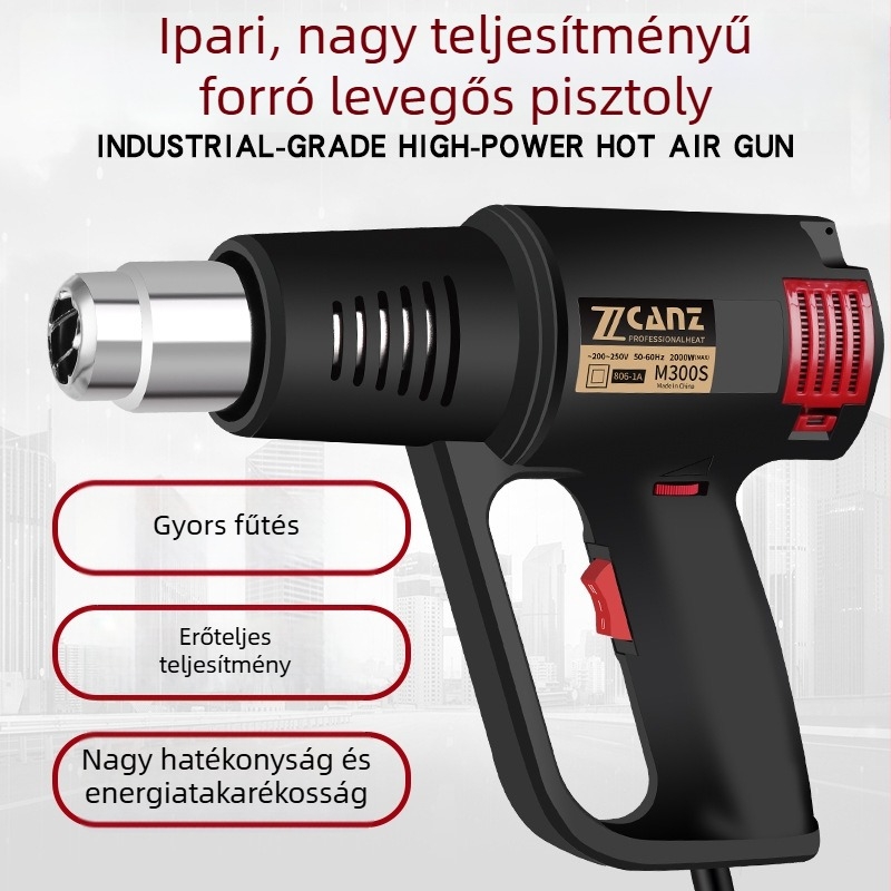 Zcanz 2000W ipari hőlégfúvó autófóliához – szárítás és hőszorítás