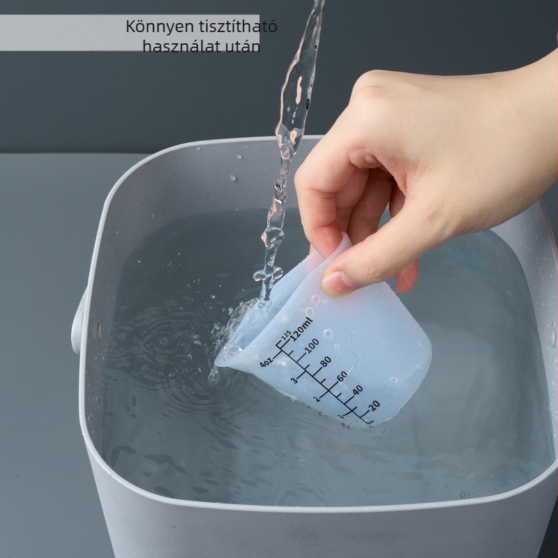125 ml / 4 oz szilikon mérőpohár skálával sütéshez, vastagított és hőálló, pontos mérés