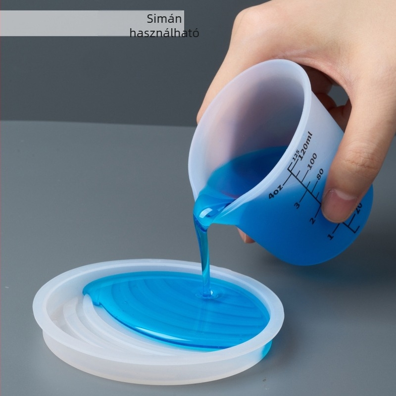 125 ml / 4 oz szilikon mérőpohár skálával sütéshez, vastagított és hőálló, pontos mérés