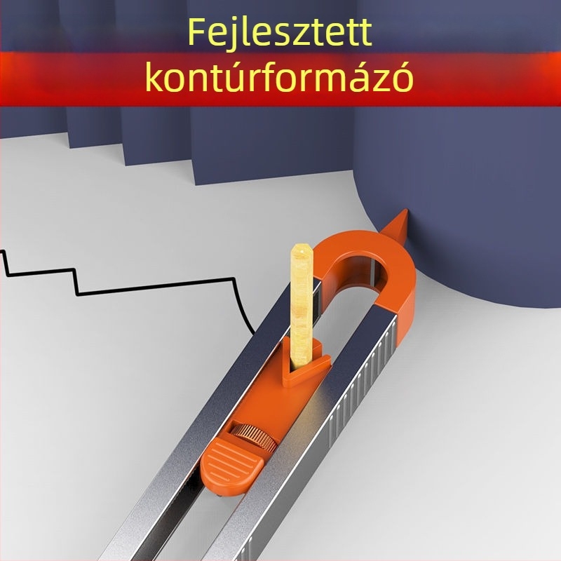Csempékre tervezett kontúrkivonó és forma kinyerő – Pontos, szabálytalan kontúrokhoz illeszkedő vonalzó és rajzeszköz