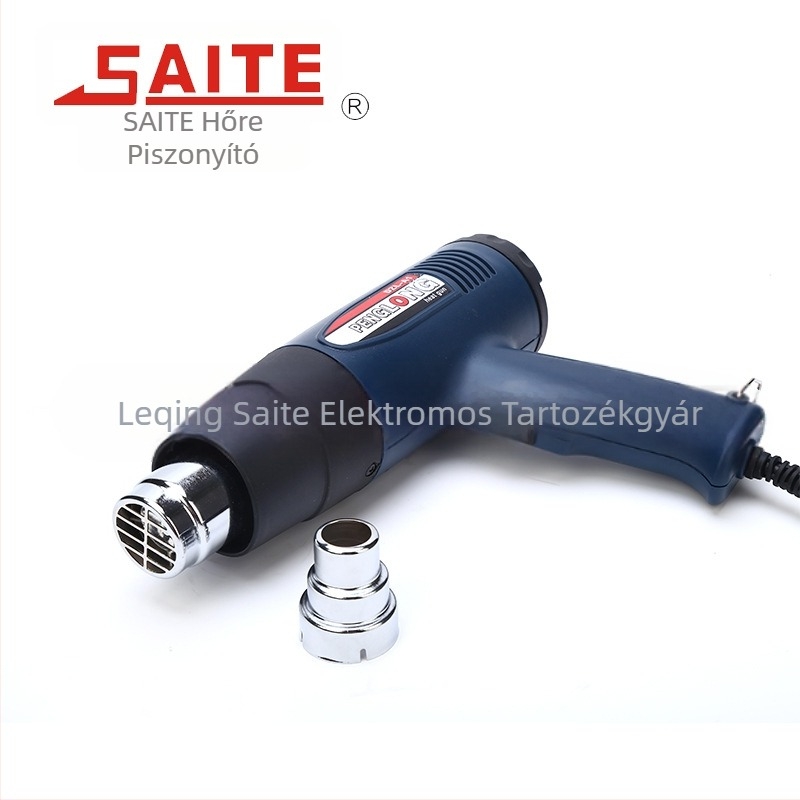 Hőmérséklet-szabályozható forró levegő pisztoly, 1600W, kézi műanyag hegesztőpisztoly