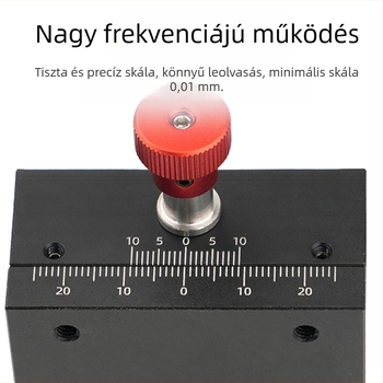 X-tengelyes dovetail csatornás csúszka, 40 mm-es löket, precíz fogaskerék-mechanizmus