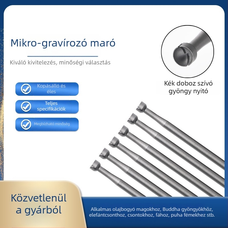 Blue Box 256A Nyitott gyöngy tű, micro-inlay véső ékszerkészítéshez, 2.35 mm-es fogantyú
