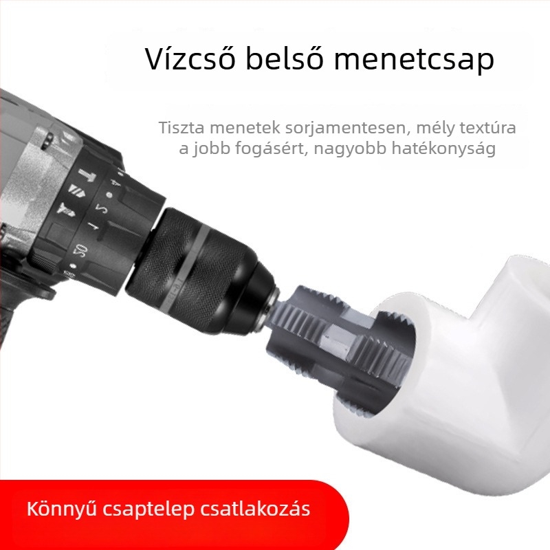 Műanyag vízvezetékcsövekhez elektromos menetkészlet