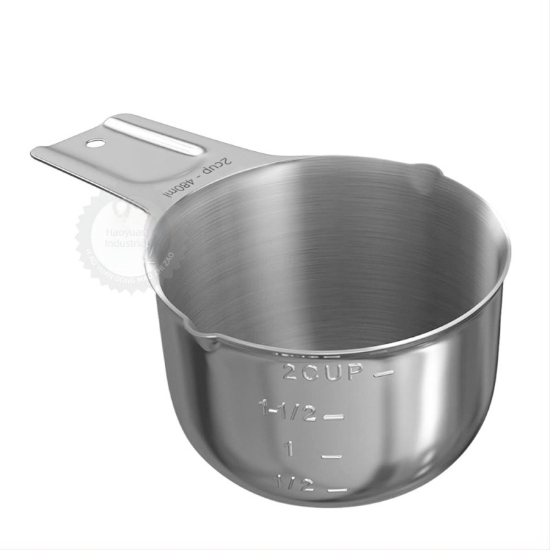 304 rozsdamentes acél mérőedény, 480 ml, skálával, konyhai sütőeszköz