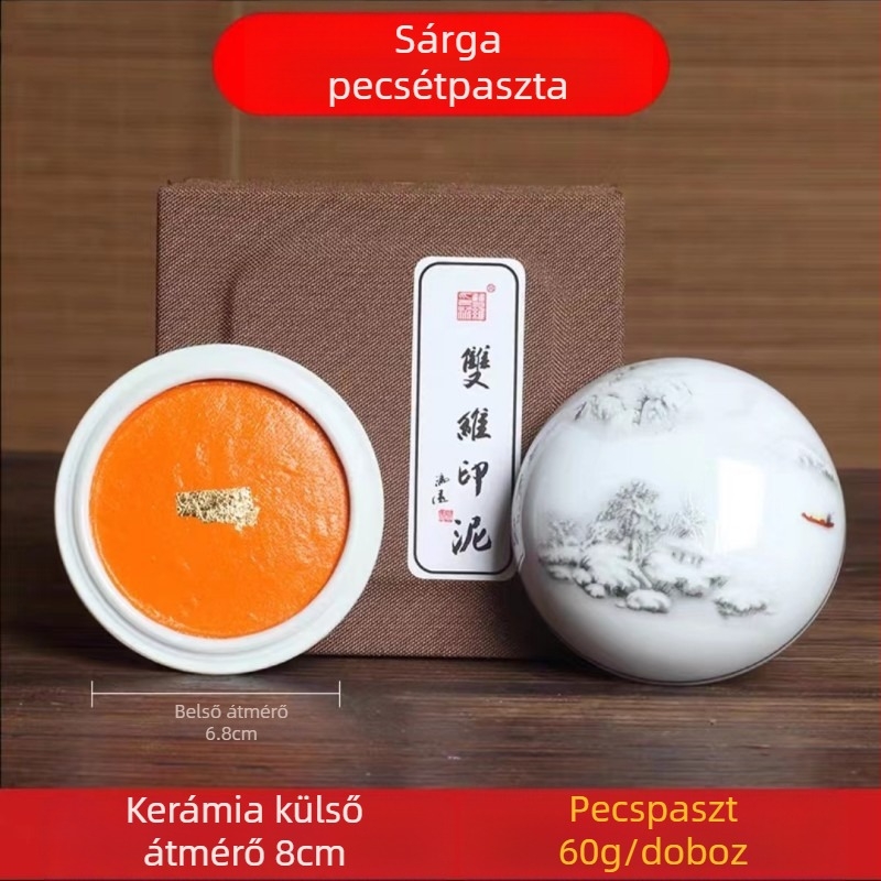 Sárga pecsétpaszta kalligráfiához és festészethez, 30 g vagy 60 g