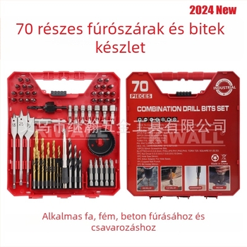 70 darabos fúró- és csavarhúzó bitek készlet háztartási használatra