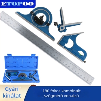 ETOPOO 0-180° kombinált szögmérő vernierrel, univerzális protractor