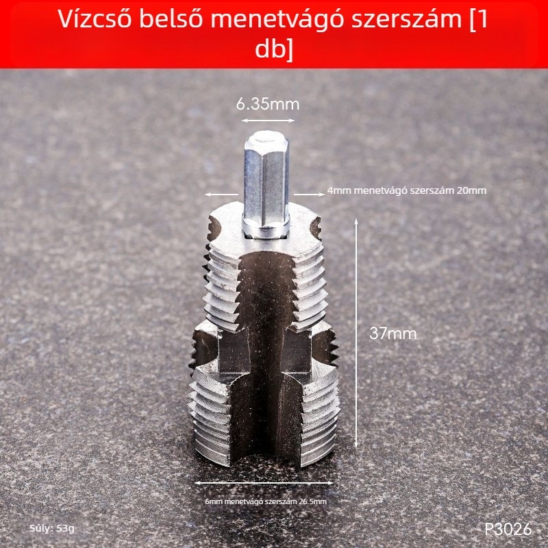 Univerzális belső menetvágó eszköz PPR csövekkel, fúróhoz, kompatibil 1/2 és 3/4 hüvelykes csövekkel