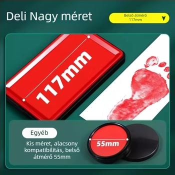 Deli nagy méretű gyorsan száradó tintapatna, piros/kék/fekete színben, modell 9864/9874, irodai kellékek