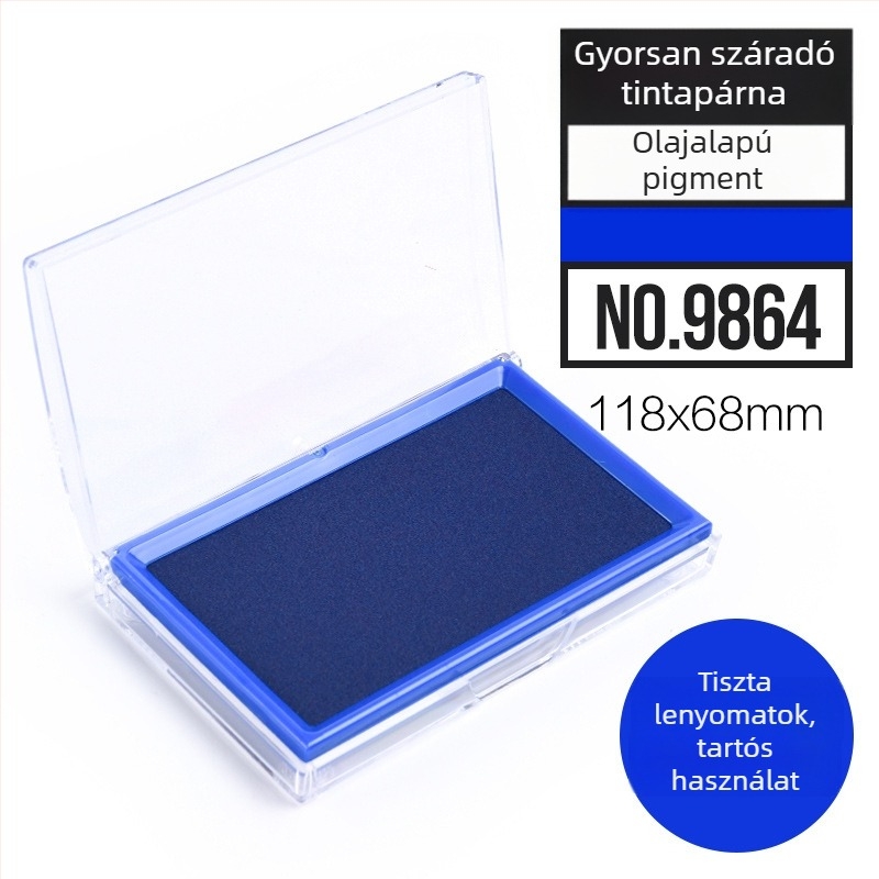 Deli nagy méretű gyorsan száradó tintapatna, piros/kék/fekete színben, modell 9864/9874, irodai kellékek