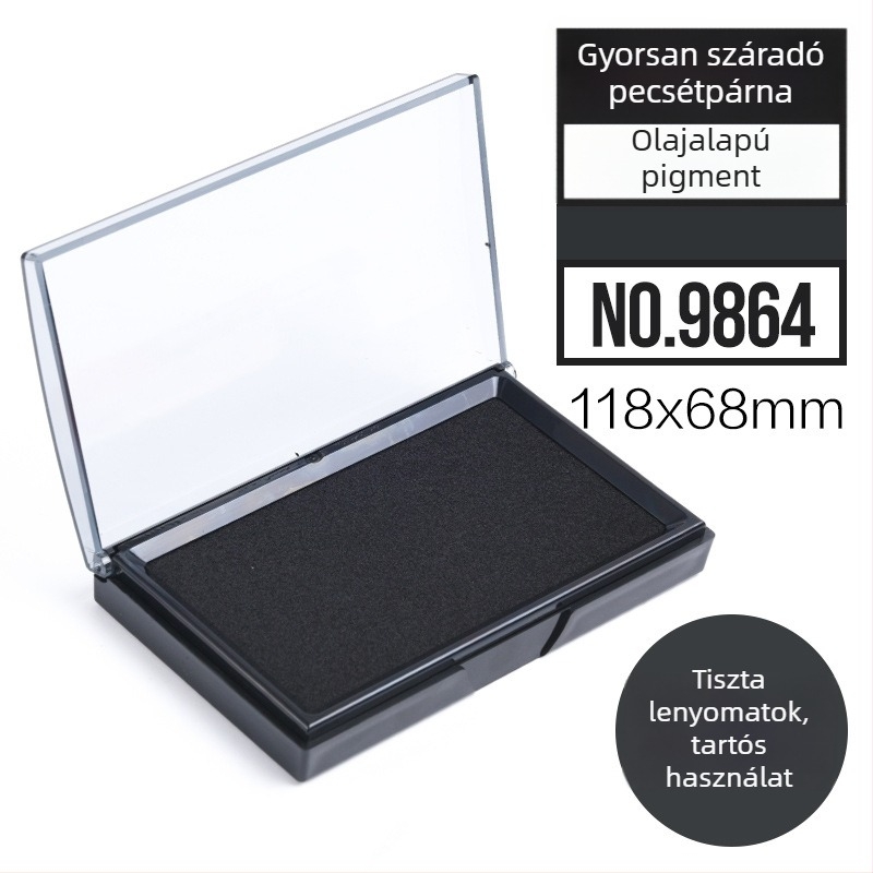 Deli nagy méretű gyorsan száradó tintapatna, piros/kék/fekete színben, modell 9864/9874, irodai kellékek