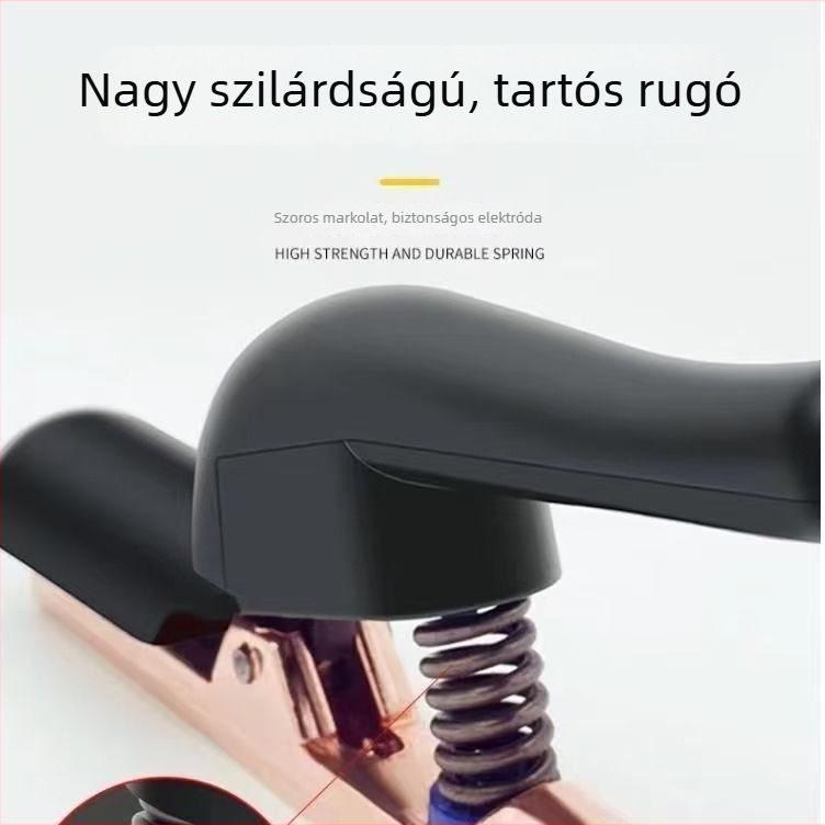 Hegesztő csipesz 500A, ipari osztályú, megerősített, holland stílusú, hideg érintésű markolat