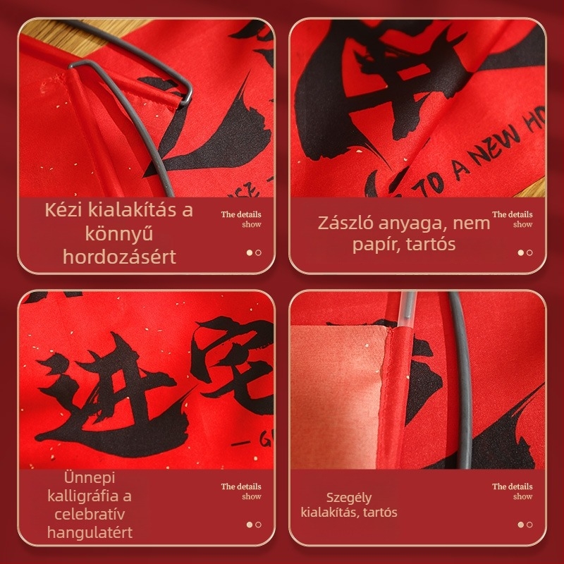 Kézzel rajzolt házavató banner új otthonhoz, bejárati dekoráció és fotófal