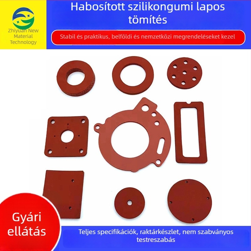 Öntapadó szilikonhabos tömítő párna autóipari felhasználásra, korrózióálló, testreszabható méret és szín, magas hőmérsékleti ellenállás
