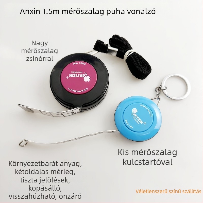 An Kexin bőr kulcstartóval ellátott mini mérőszalag ruházathoz — kompakt derék, mellkas és csípő, valamint testmagasság mérésére