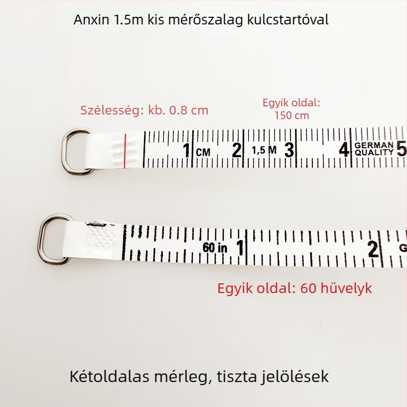 An Kexin bőr kulcstartóval ellátott mini mérőszalag ruházathoz — kompakt derék, mellkas és csípő, valamint testmagasság mérésére