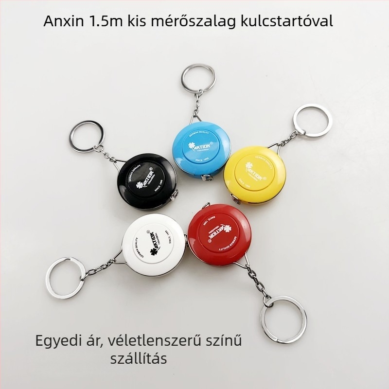 An Kexin bőr kulcstartóval ellátott mini mérőszalag ruházathoz — kompakt derék, mellkas és csípő, valamint testmagasság mérésére