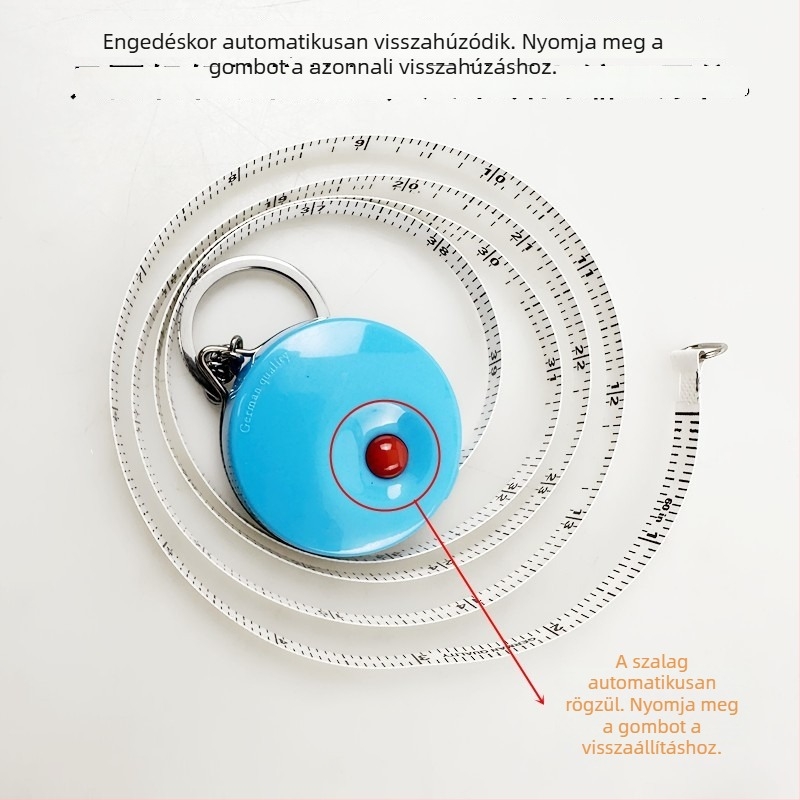 An Kexin bőr kulcstartóval ellátott mini mérőszalag ruházathoz — kompakt derék, mellkas és csípő, valamint testmagasság mérésére