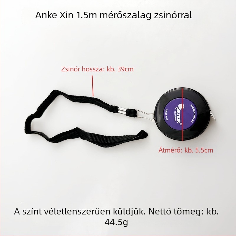 An Kexin bőr kulcstartóval ellátott mini mérőszalag ruházathoz — kompakt derék, mellkas és csípő, valamint testmagasság mérésére