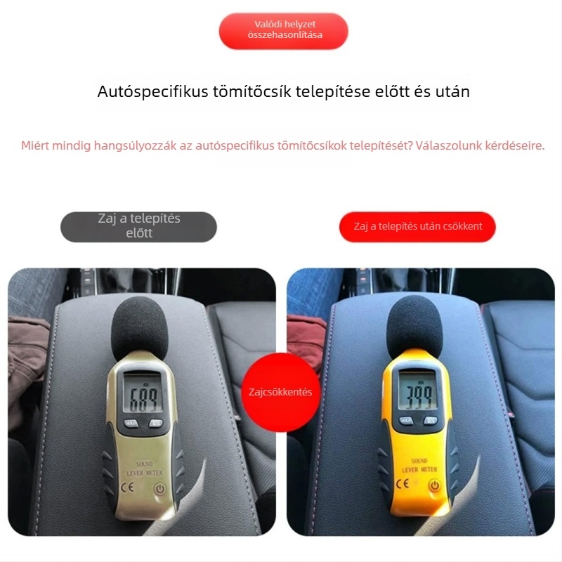 Equation Leopard 8 szilikon autóhangszigetelő tömítőcsík, teljes jármű porvédelmi kiegészítők az ajtók módosításához