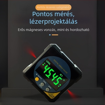 Lézeres dőlésmérő digitális kijelzővel, mágneses infravörös mérőeszköz fafeldolgozásra és mérnöki feladatokra