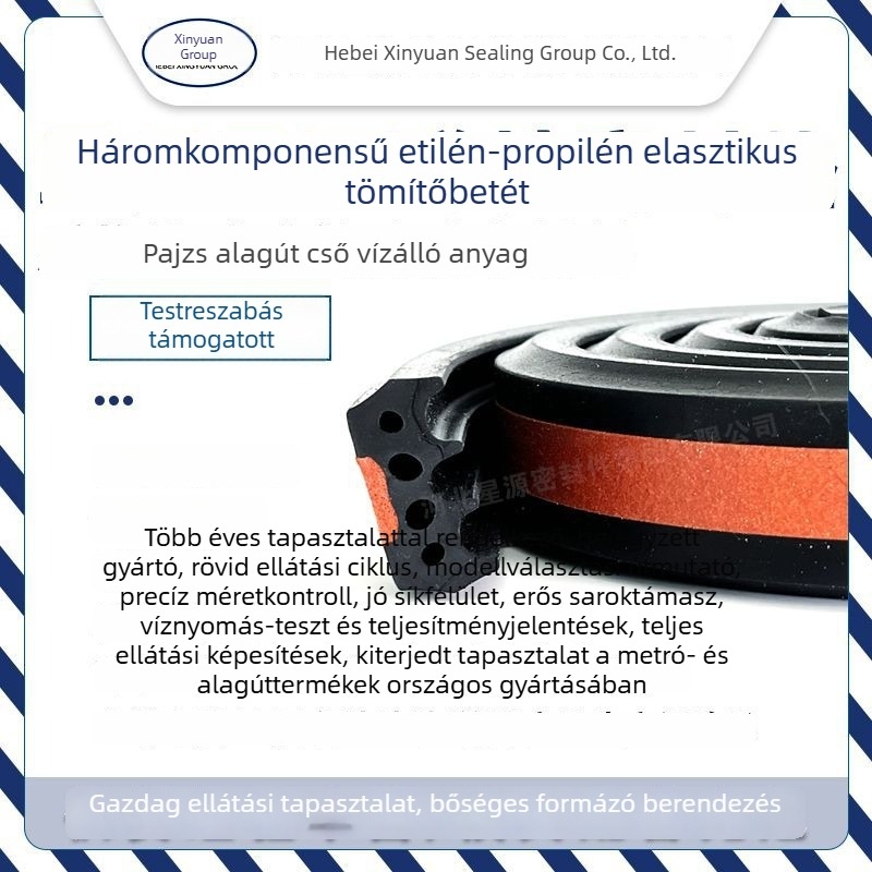 EPDM rugalmas tömítés alagúthoz víz aktivált expanzióval — TBM pajzs gumicsík