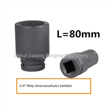 3/4 hüvelykes nehéz hosszú socket fej pneumatikus ütőhöz, 80 mm hosszú, hex 17–41 mm