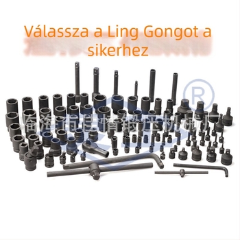 3/4 hüvelykes nehéz hosszú socket fej pneumatikus ütőhöz, 80 mm hosszú, hex 17–41 mm
