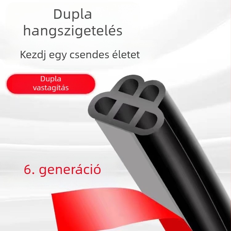 Autóajtó tömítés, hangszigetelés és porvédő; univerzális ötlyukas tömítés; két rétegű kialakítás; ütés elleni megerősítés.