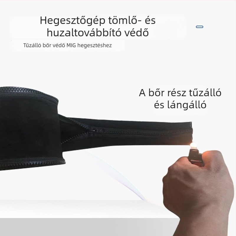 Tűzálló borjúbőr védőhüvely hegesztőberendezéshez: levegőcsövek, vezérlő vonalak, kábelek és optikai szálak