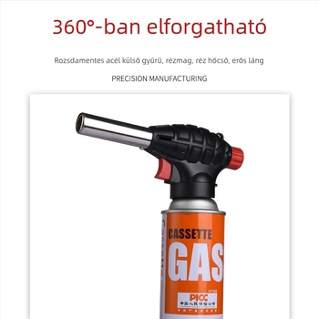 Fordított lángfúvófej hegesztéshez és grillezéshez