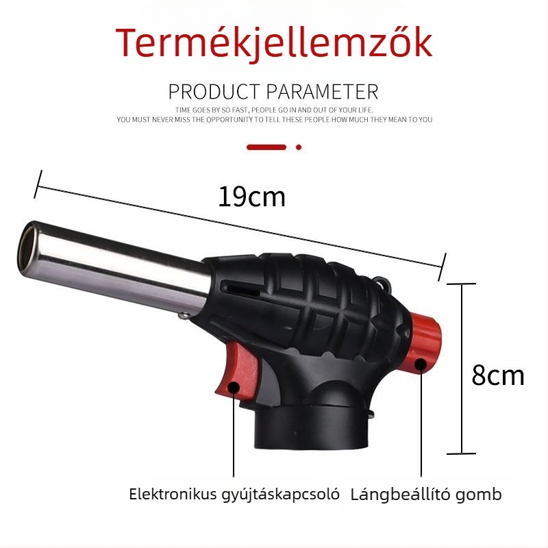 Fordított lángfúvófej hegesztéshez és grillezéshez