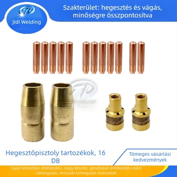 16 darabos Hobate hegesztő kiegészítő készlet, 120/125/135/140/175/180 csatlakozó rudak és 00067 vezető fúvóka