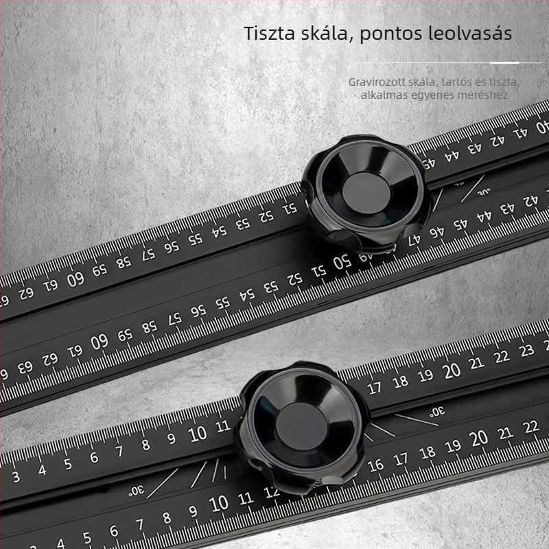 T alakú vonalzóval ellátott többfunkciós kombinált szögmérő, faragóeszközökhöz, alumíniumötvözet, 60/90/120 cm