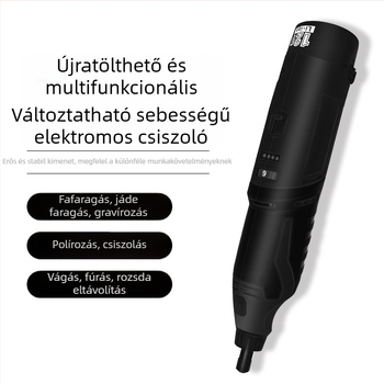 12V-os újratölthető mini elektromos fúró, szabályozható sebességgel, gravírozáshoz és polírozáshoz, kézi többfunkciós eszköz