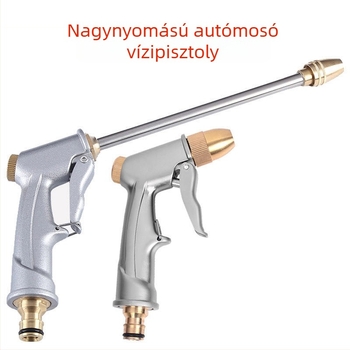 Nagy nyomású autómosó vízpisztoly elektroplatinált alumínium fejjel, háztartási és kertészeti öntözésre