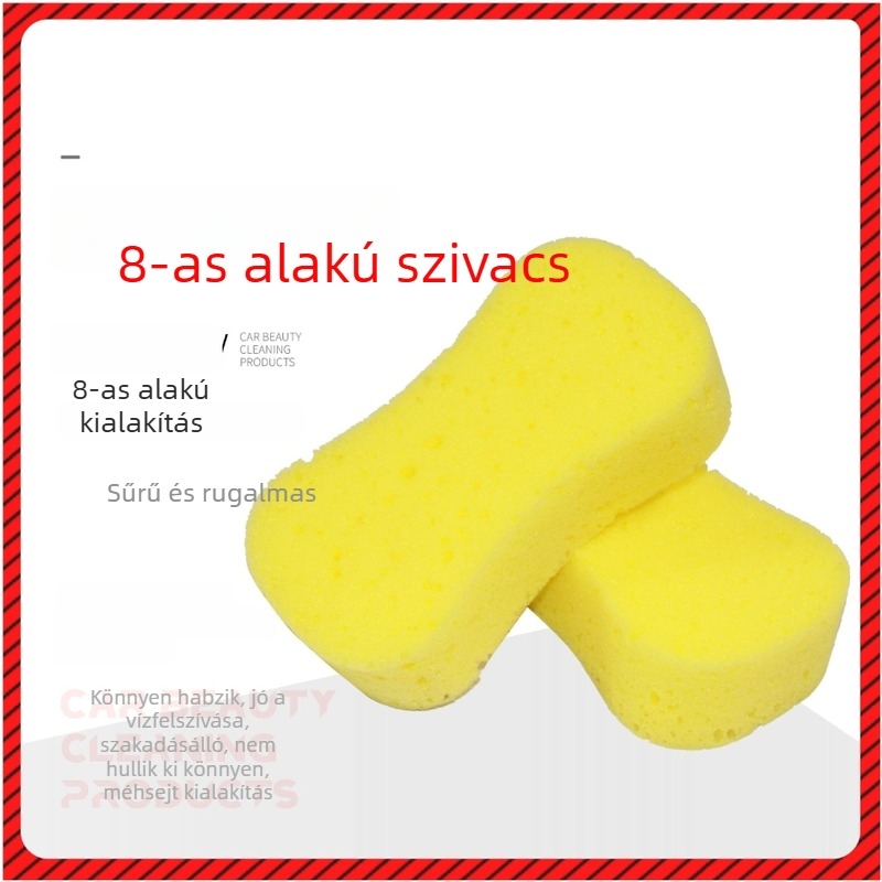Nyolc alakú szivacs autómosáshoz, magas sűrűségű, nedvszívó