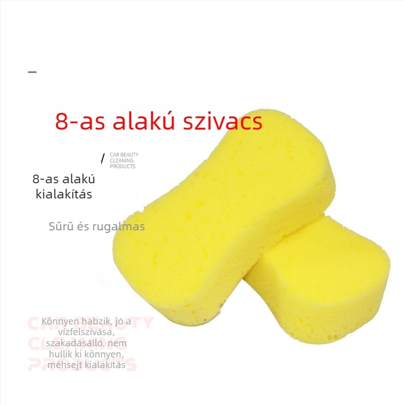 Nyolc alakú szivacs autómosáshoz, magas sűrűségű, nedvszívó