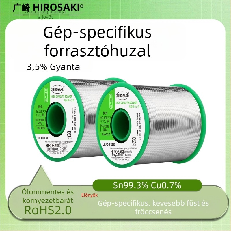 Ólommentes forrasztódrót teljesen automata forrasztó géphez, 3,5%-os gyantatartalom